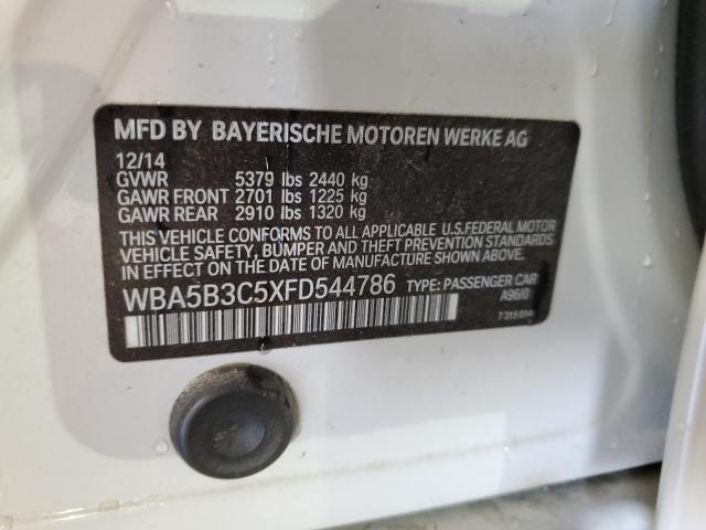 2015 BMW 535 Xi VIN: WBA5B3C5XFD544786 Lot: 59531724