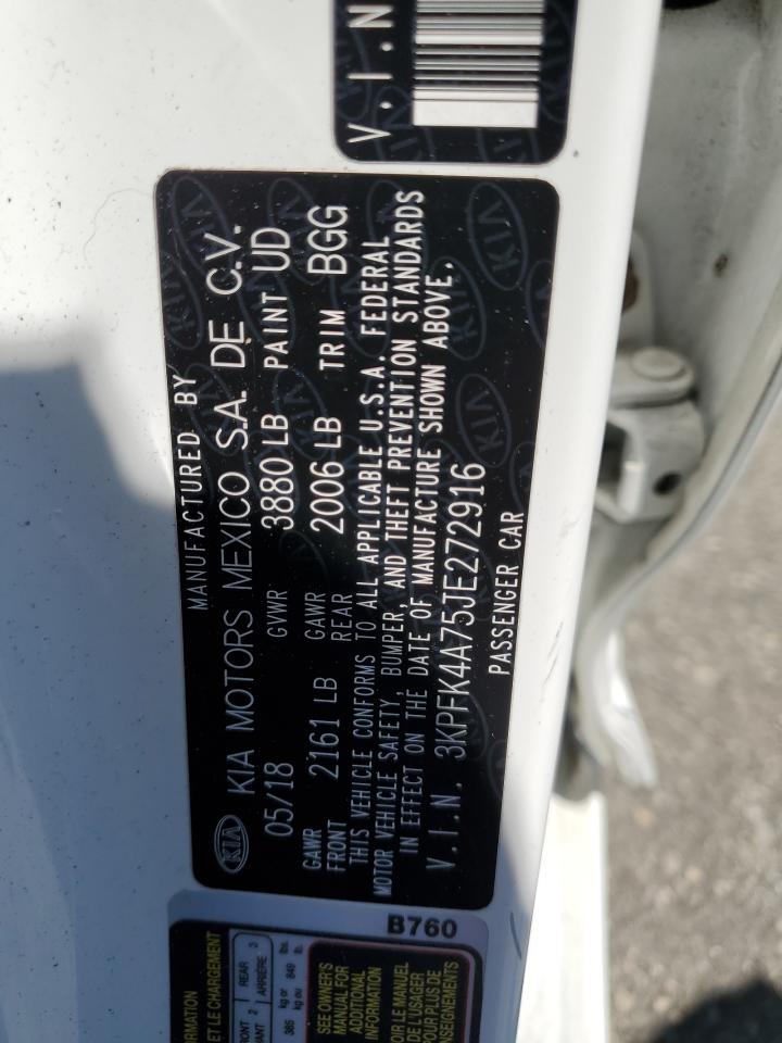3KPFK4A75JE272916 2018 Kia Forte Lx