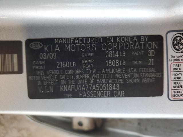 2010 Kia Forte Ex VIN: KNAFU4A27A5051843 Lot: 61261574