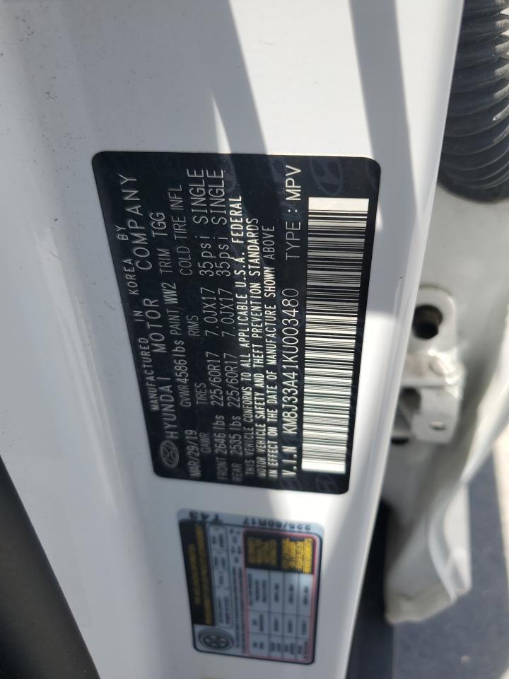 KM8J33A41KU003480 2019 Hyundai Tucson Limited