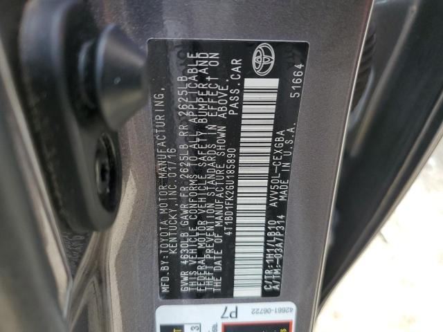 VIN 4T1BD1FK2GU185890 2016 Toyota Camry, Hybrid no.12