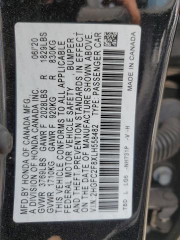 2020 HONDA CIVIC SPOR - 2HGFC2F8XLH558482