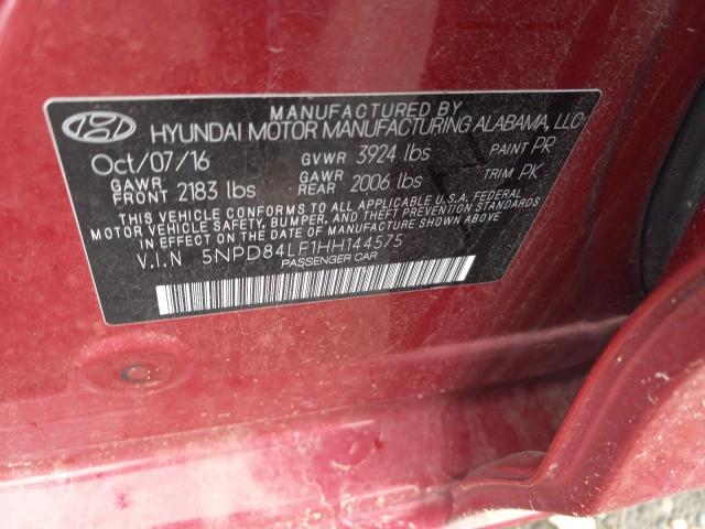 2017 HYUNDAI ELANTRA SE - 5NPD84LF1HH144575