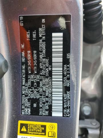 2019 Toyota Highlander Le VIN: 5TDZZRFH5KS344177 Lot: 56638434