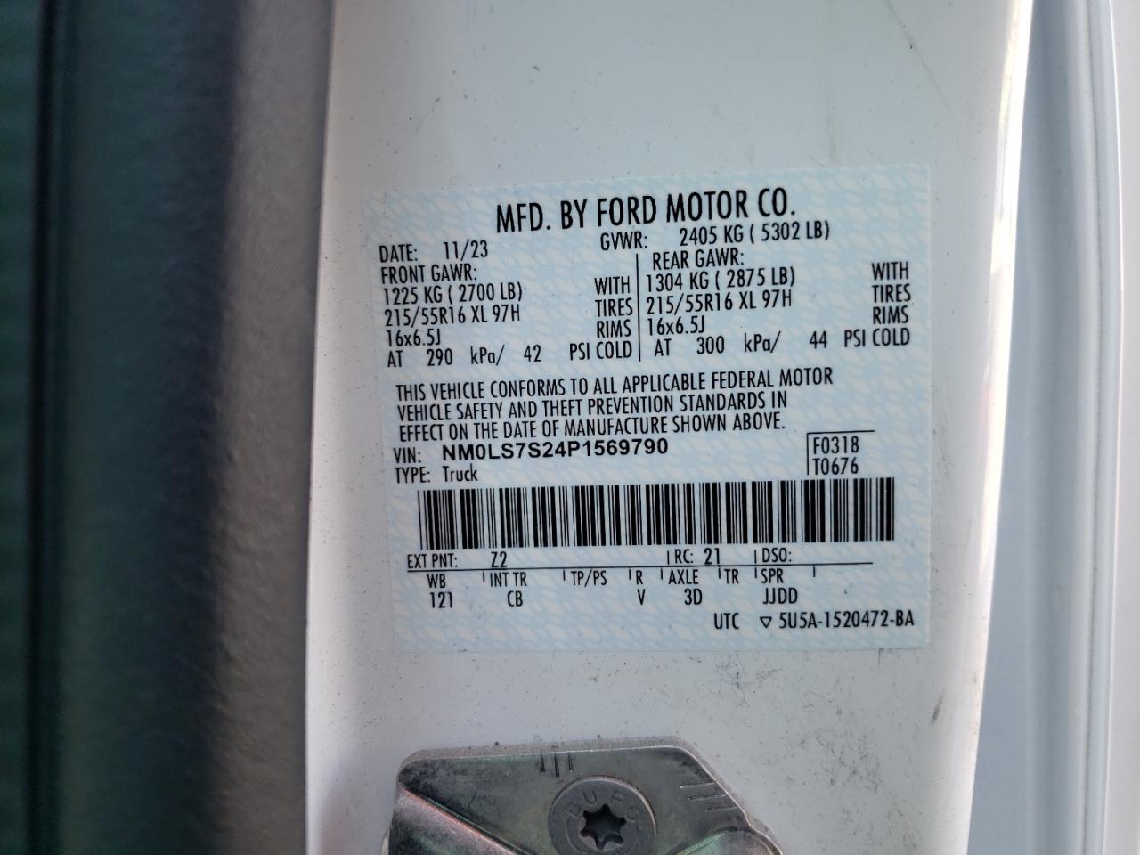 NM0LS7S24P1569790 2023 Ford Transit Connect Xl