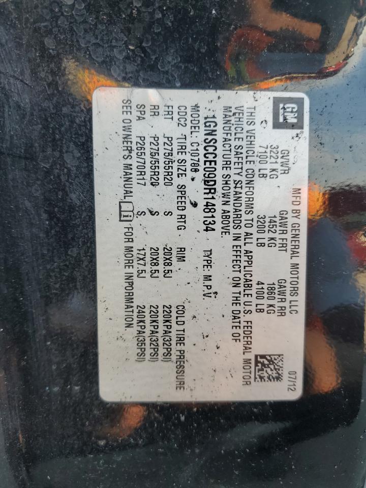 1GNSCCE09DR148134 2013 Chevrolet Tahoe C1500 Ltz