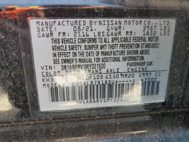 2021 Nissan Sentra S VIN: 3N1AB8BV1MY321520 Lot: 59719824