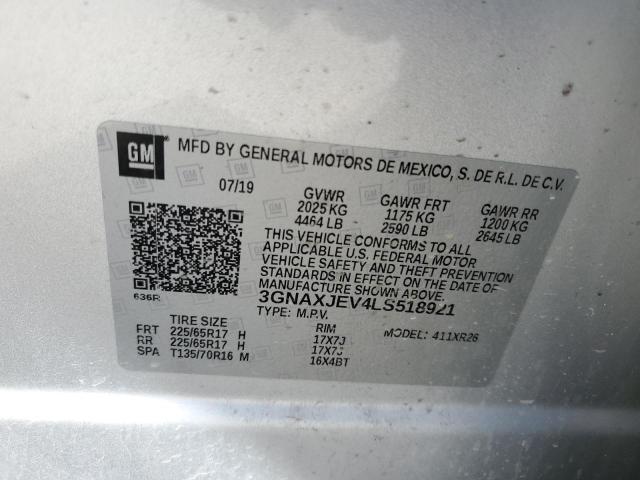 2020 CHEVROLET EQUINOX LT - 3GNAXJEV4LS518921