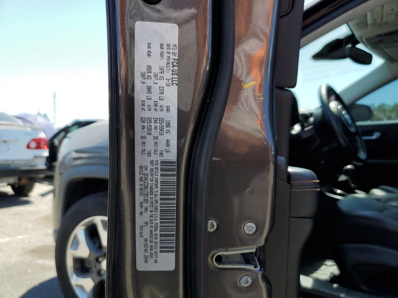 3C4NJCCBXJT351357 2018 Jeep Compass Limited