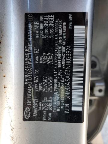 2022 Hyundai Tucson Se VIN: 5NMJA3AE3NH023924 Lot: 57907424