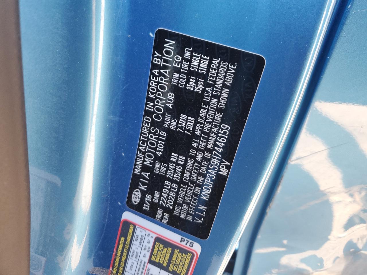 KNDJP3A59H7446159 2017 Kia Soul +