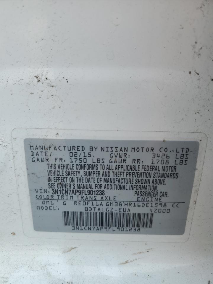 3N1CN7AP9FL901238 2015 Nissan Versa S