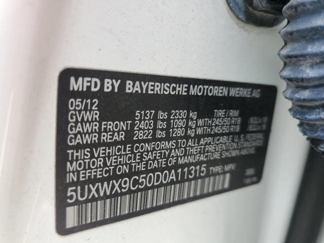 2013 BMW X3 xDrive28I VIN: 5UXWX9C50D0A11315 Lot: 58270194