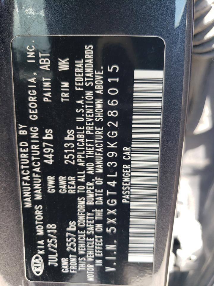 5XXGT4L39KG286015 2019 Kia Optima Lx