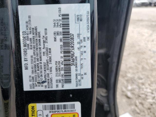 VIN 3FA6P0G75JR203837 2018 Ford Fusion, S no.12