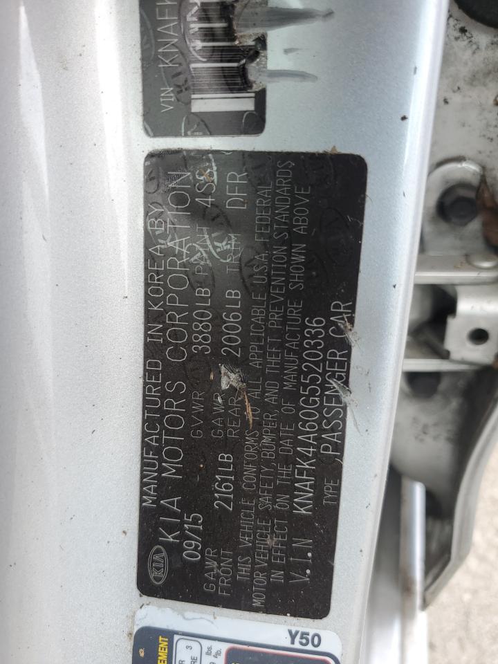 KNAFK4A60G5520336 2016 Kia Forte Lx