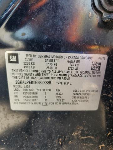 2016 GMC Terrain Slt VIN: 2GKALPEK0G6322285 Lot: 57830314