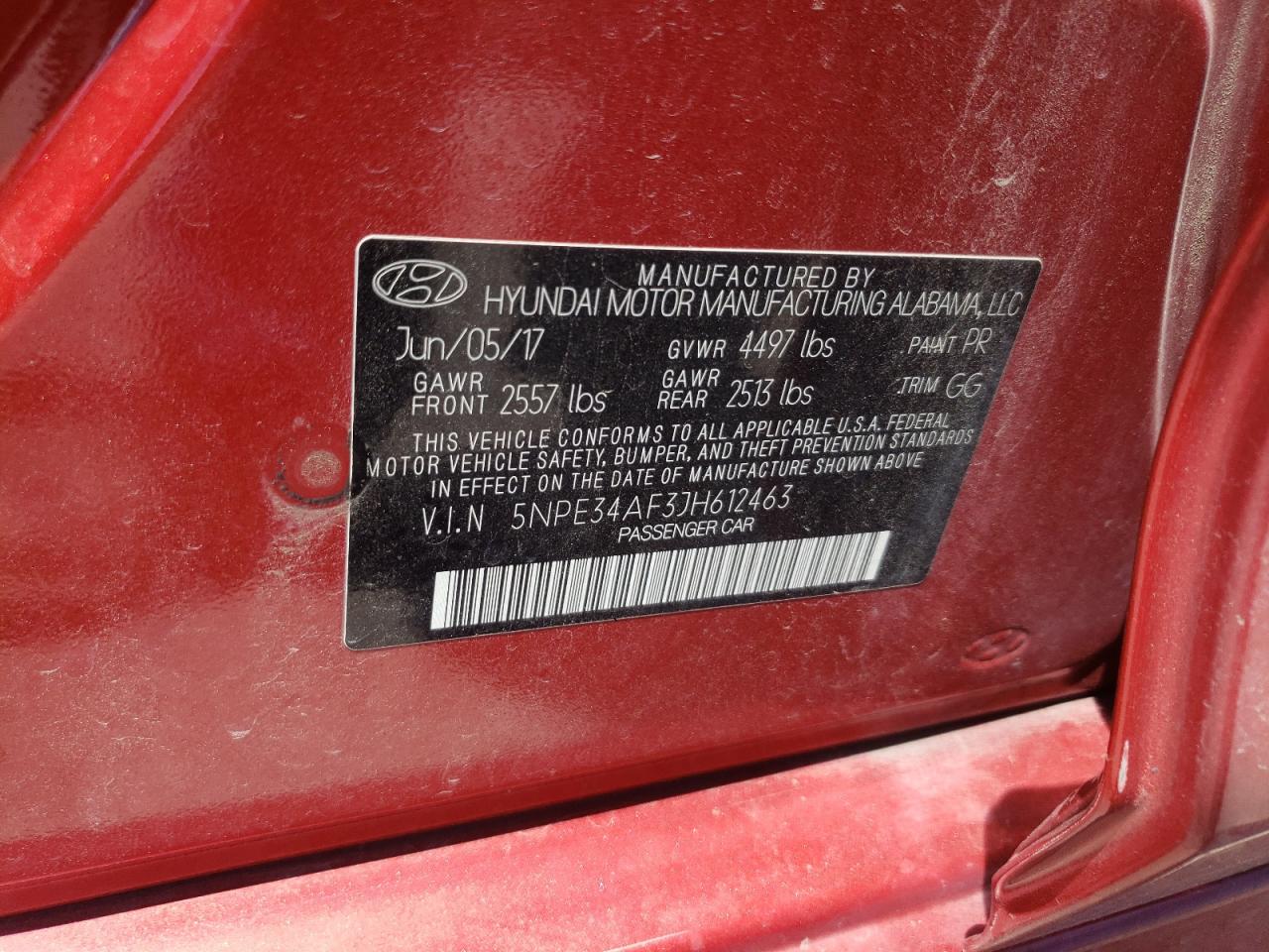 5NPE34AF3JH612463 2018 Hyundai Sonata Sport