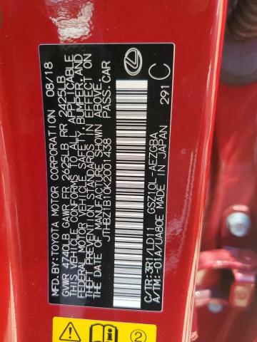 2019 Lexus Es 350 VIN: JTHBZ1B10K2001438 Lot: 57649724