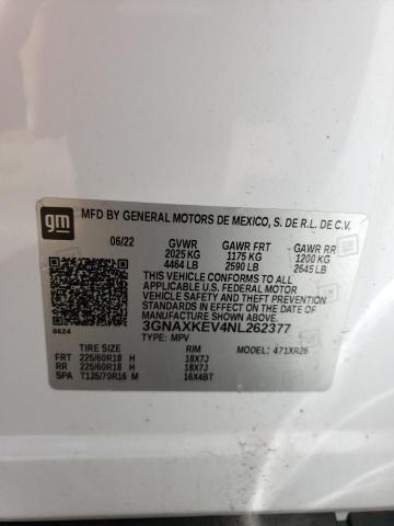 2022 CHEVROLET EQUINOX LT - 3GNAXKEV4NL262377