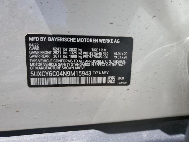 5UXCY6C04N9M15943 2022 BMW X6 - Image 14