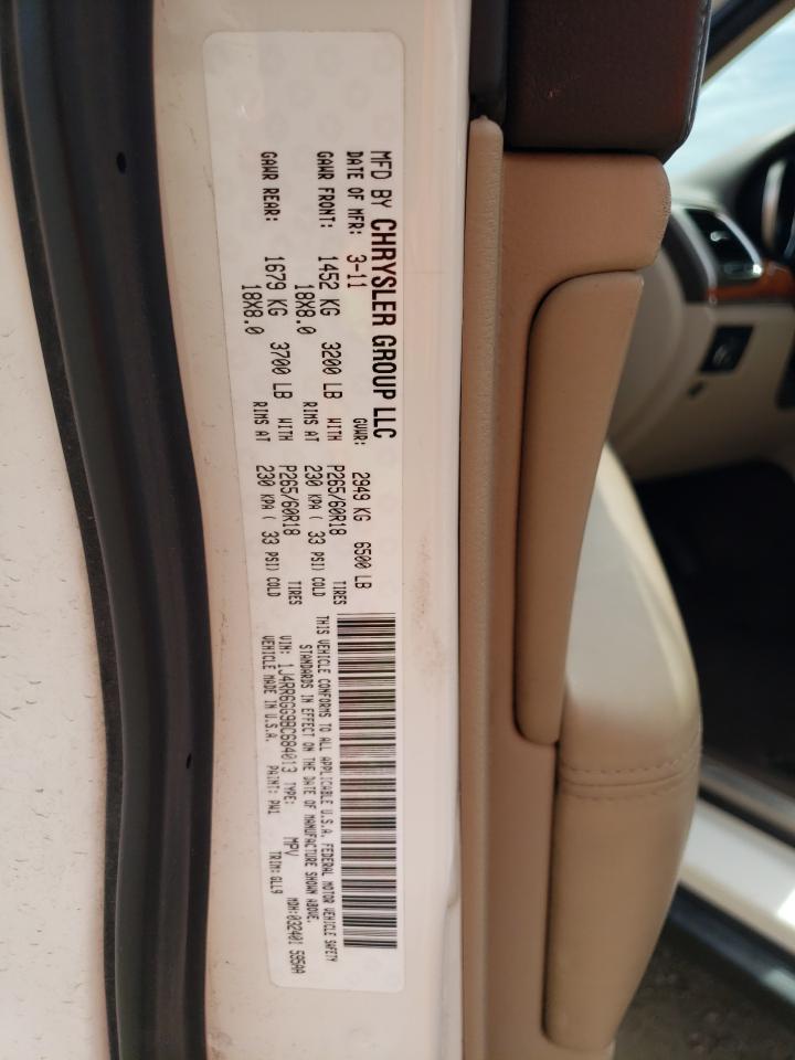 1J4RR6GG9BC684013 2011 Jeep Grand Cherokee Overland