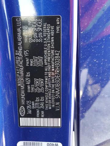 2024 Hyundai Tucson Sel VIN: 5NMJB3DE7RH302842 Lot: 57730544