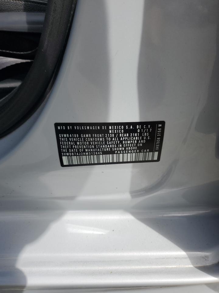 3VWDB7AJ2HM312645 2017 Volkswagen Jetta Se