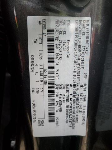 2018 Ford Focus Se VIN: 1FADP3FE8JL318715 Lot: 57929744