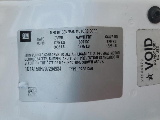 2009 Chevrolet Cobalt Lt VIN: 1G1AT58H797294934 Lot: 57919424