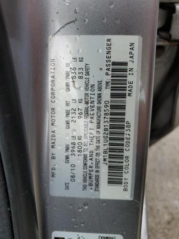 JM1BL1UG2B1378590 2011 Mazda 3 I