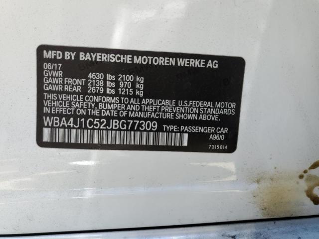 VIN WBA4J1C52JBG77309 2018 BMW 4 Series, 430I Gran ... no.12