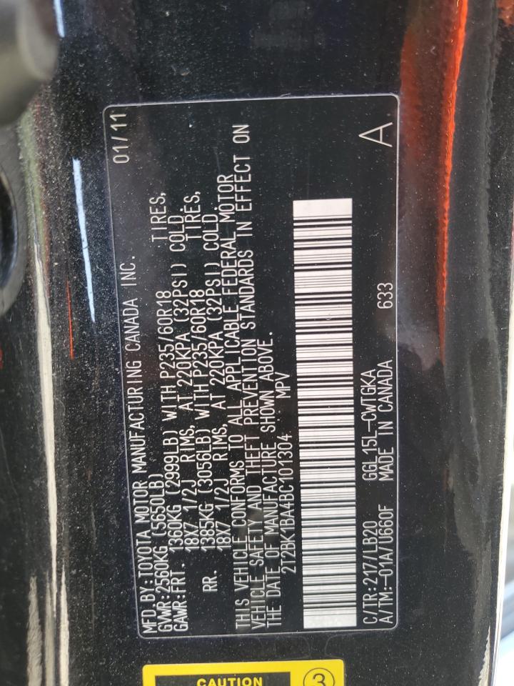 2T2BK1BA4BC101304 2011 Lexus Rx 350