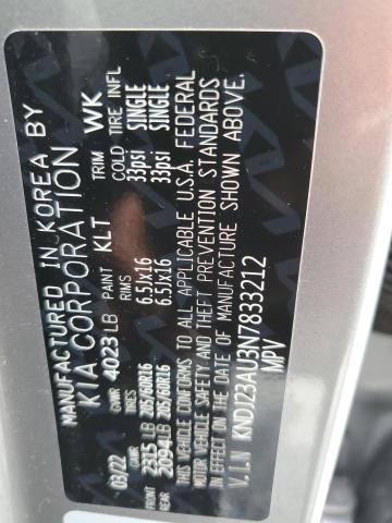 2022 Kia Soul Lx VIN: KNDJ23AU3N7833212 Lot: 57891024