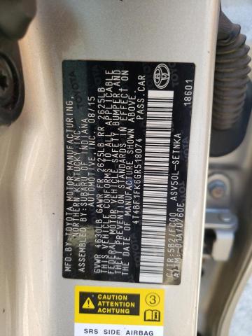 VIN 4T4BF1FK6GR518074 2016 Toyota Camry, LE no.12