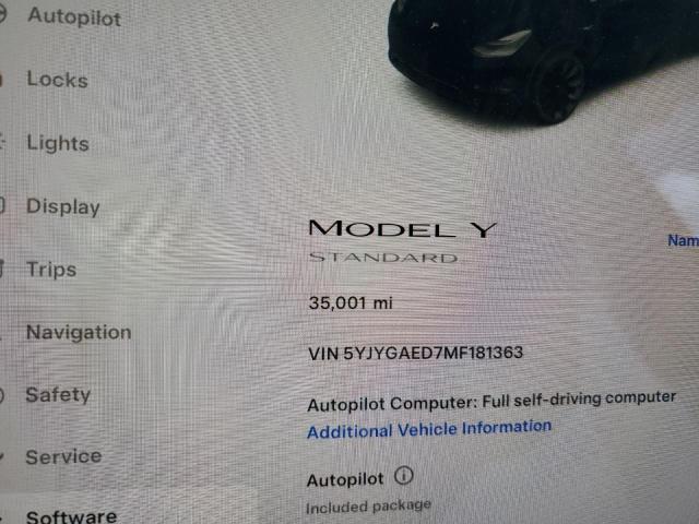 2021 Tesla Model Y VIN: 5YJYGAED7MF181363 Lot: 59743364