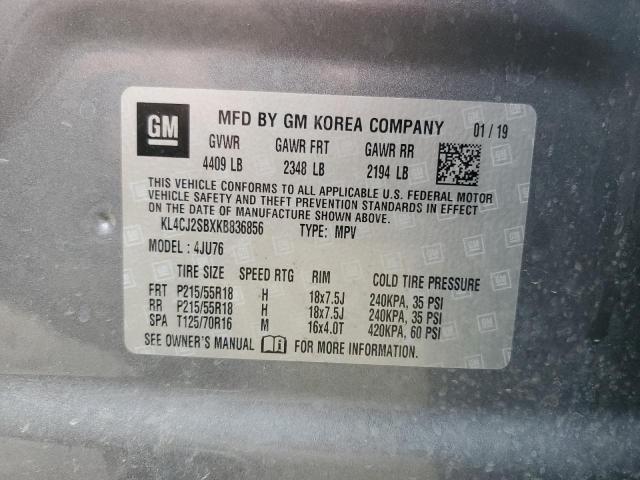 2019 Buick Encore Sport Touring VIN: KL4CJ2SBXKB836856 Lot: 58845834