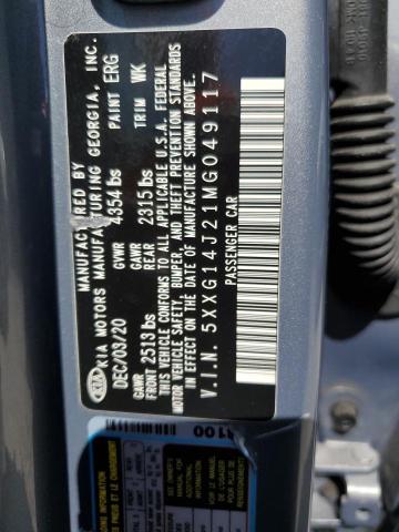 2021 Kia K5 Lxs VIN: 5XXG14J21MG049117 Lot: 57681494