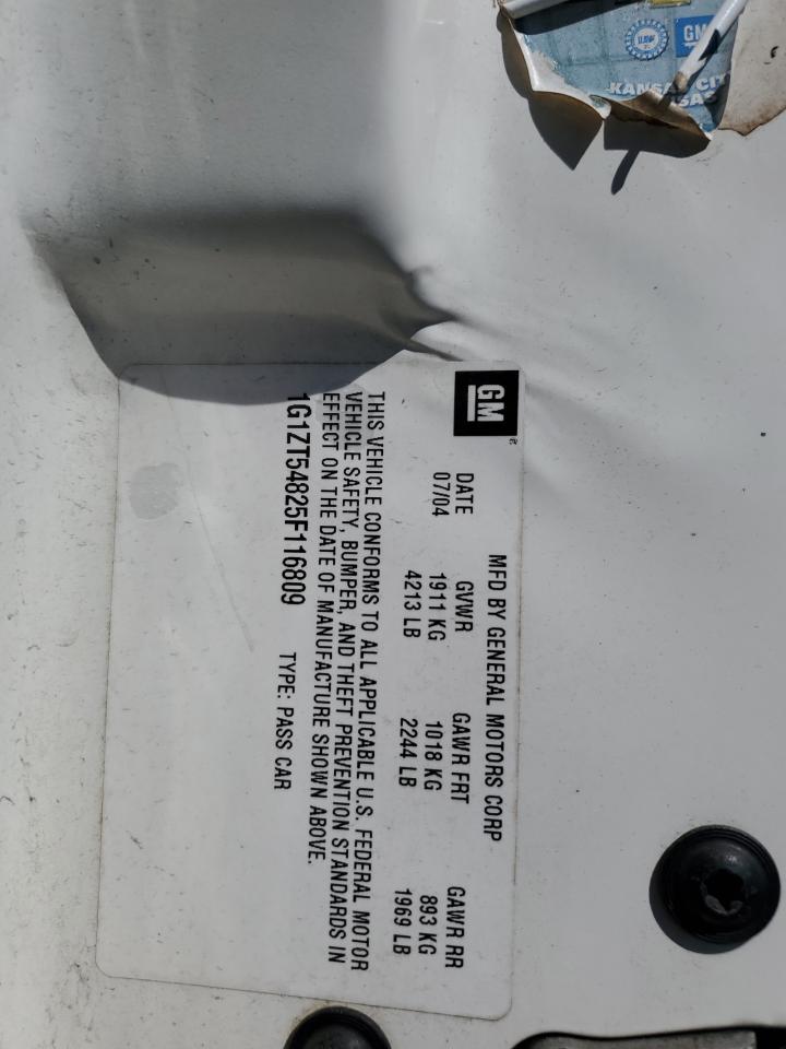 1G1ZT54825F116809 2005 Chevrolet Malibu Ls