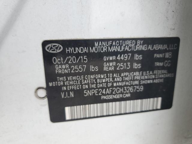 2016 HYUNDAI SONATA SE - 5NPE24AF2GH326759