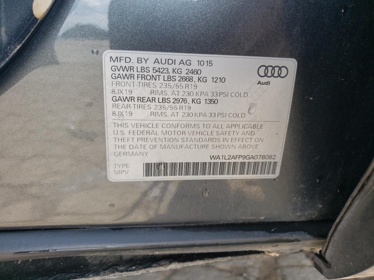 WA1L2AFP9GA078082 2016 Audi Q5 Premium Plus