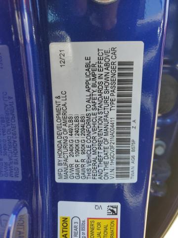 2022 Honda Accord Hybrid Sport VIN: 1HGCV3F21NA004411 Lot: 58652194