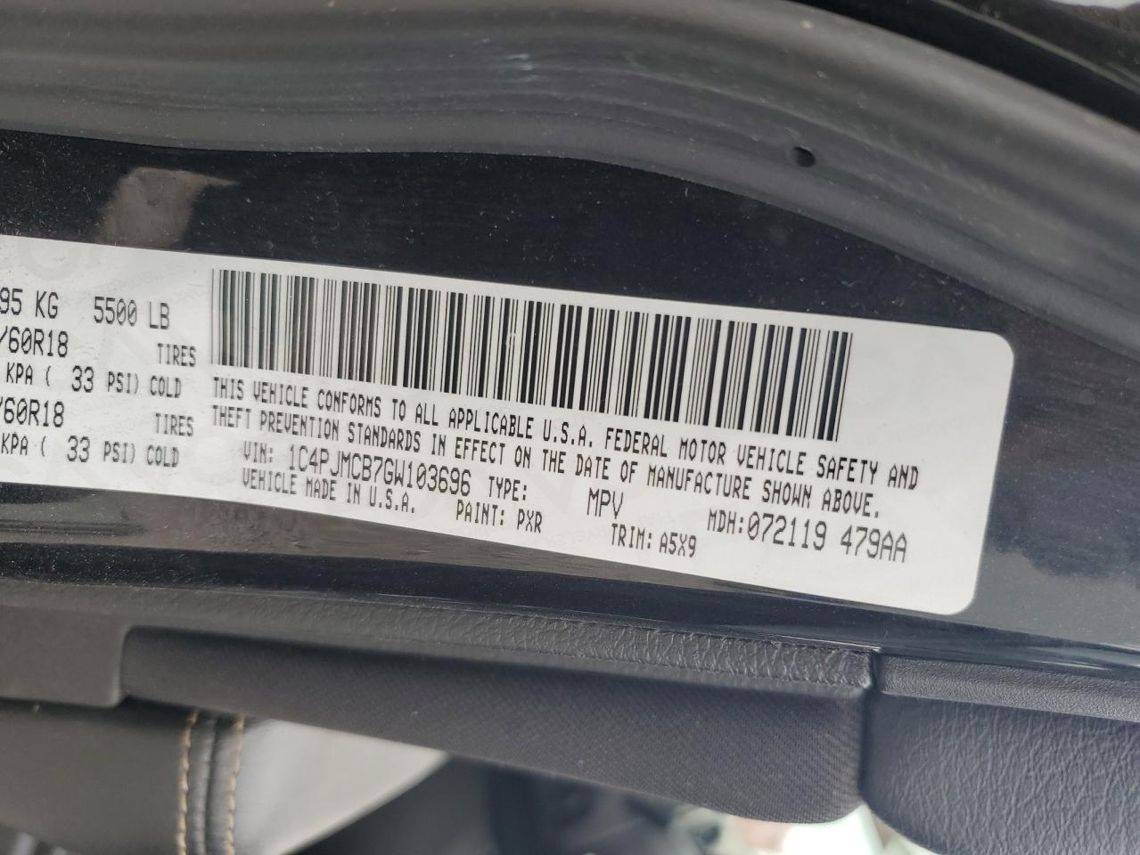 1C4PJMCB7GW103696 2016 Jeep Cherokee Latitude