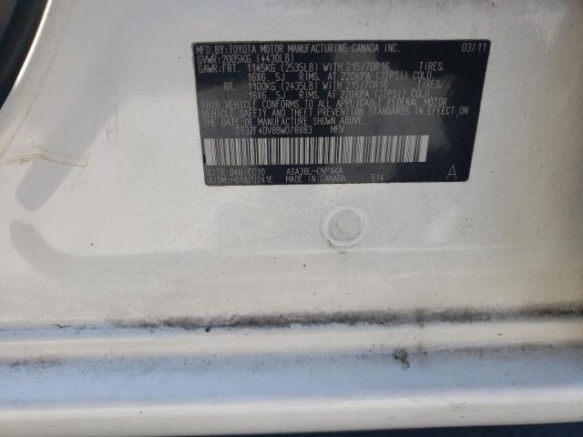 2011 Toyota Rav4 VIN: 2T3ZF4DV8BW078883 Lot: 58027544