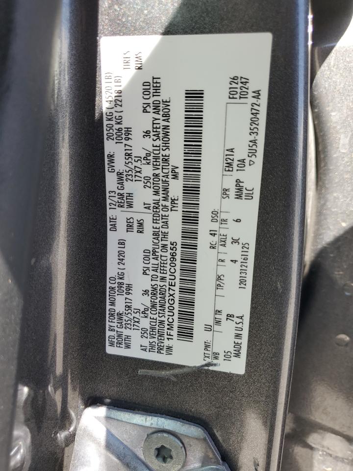 2014 Ford Escape Se vin: 1FMCU0GX7EUC09655