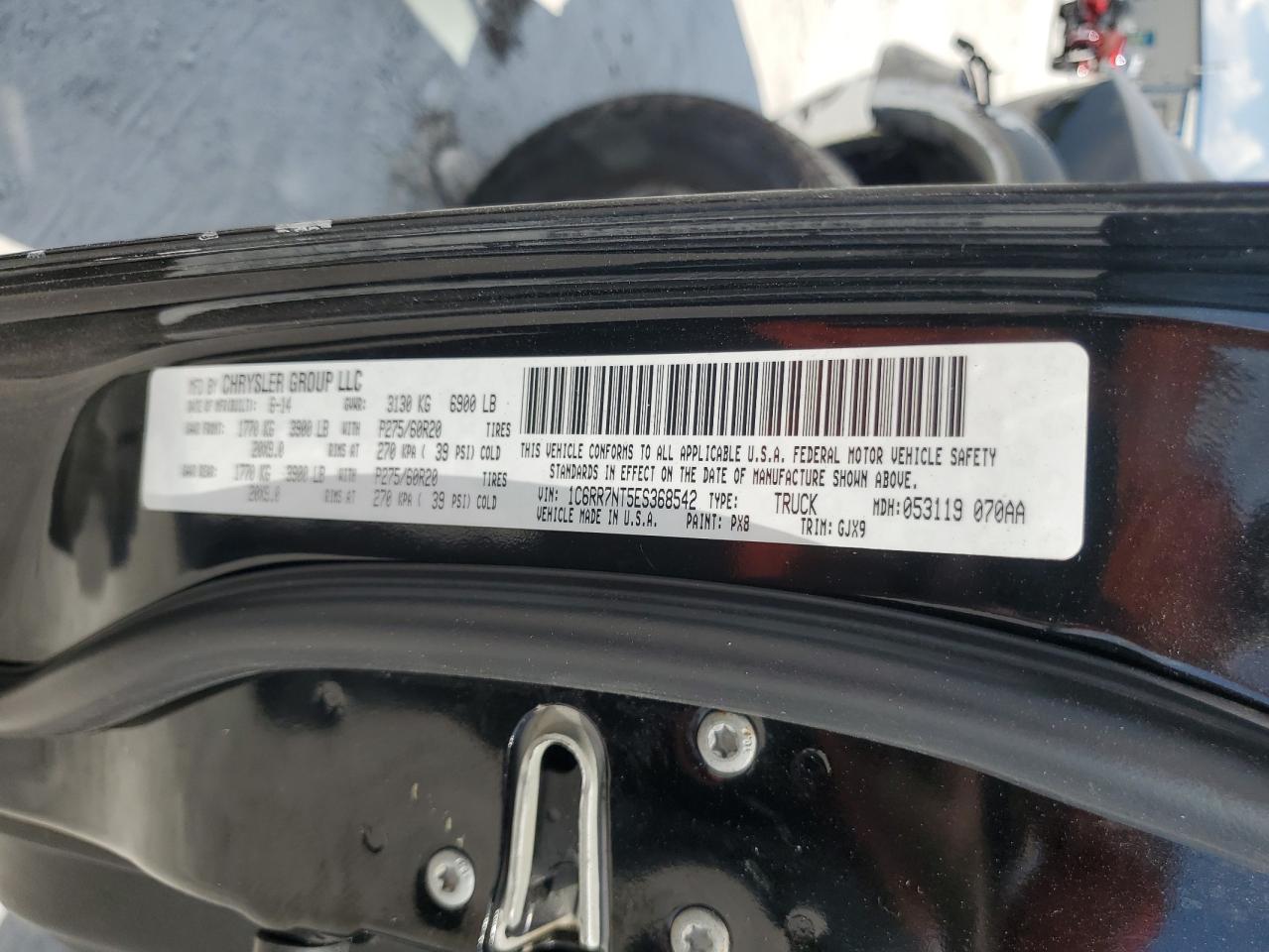 1C6RR7NT5ES368542 2014 Ram 1500 Laramie