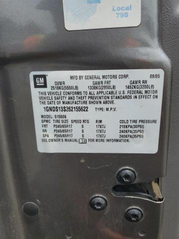 2006 Chevrolet Trailblazer Ls VIN: 1GNDS13S262155622 Lot: 59767604