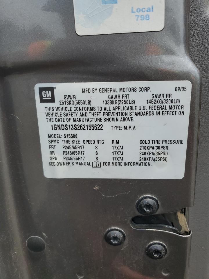 1GNDS13S262155622 2006 Chevrolet Trailblazer Ls