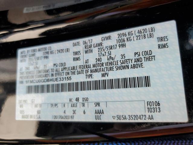 2017 FORD ESCAPE SE - 1FMCU0GD8HUE33155