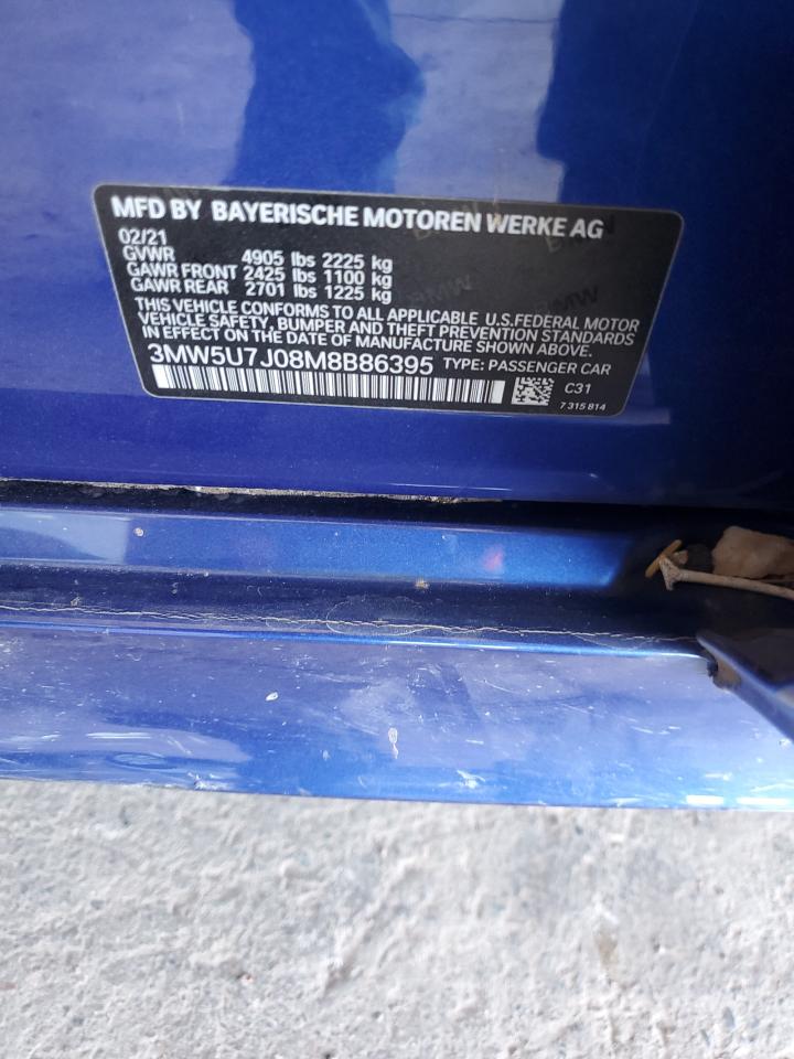 3MW5U7J08M8B86395 2021 BMW M340I